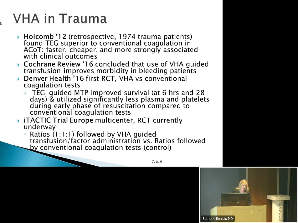 Hemostatic Resuscitation and Bleeding Adjuncts in Trauma 41917 on Vimeo