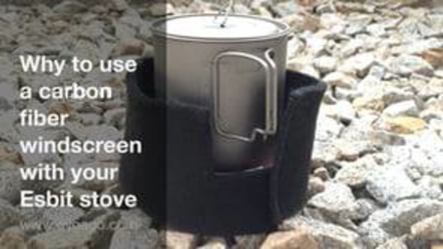 Why to use a carbon fiber windscreen with your Esbit stove on Vimeo