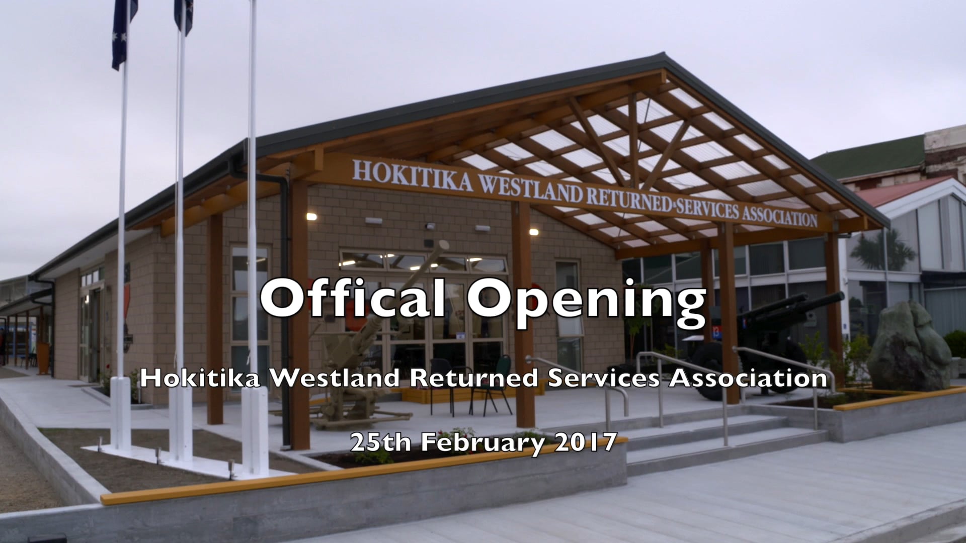 Offical Opening Hokitika Westland Returned Services Association. on Vimeo