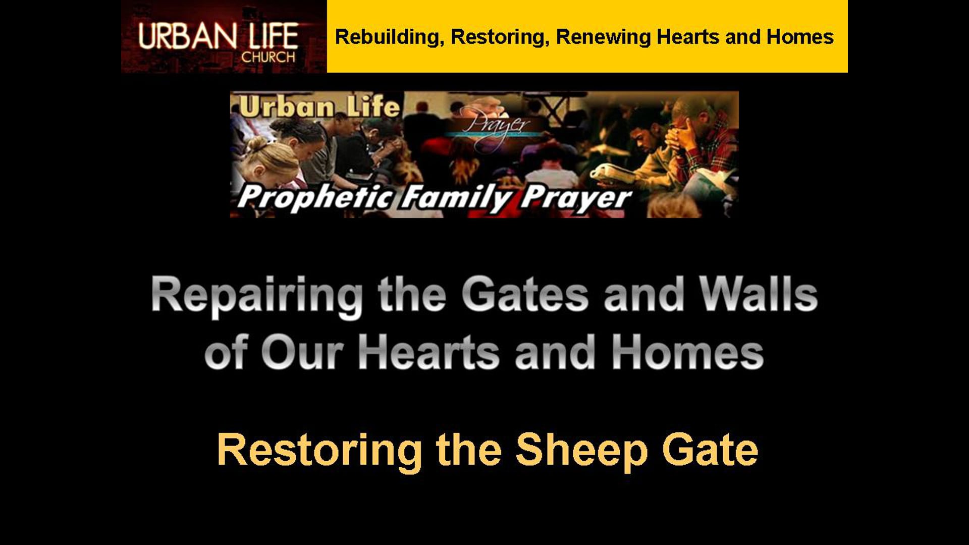 Restoring The Sheep Gate