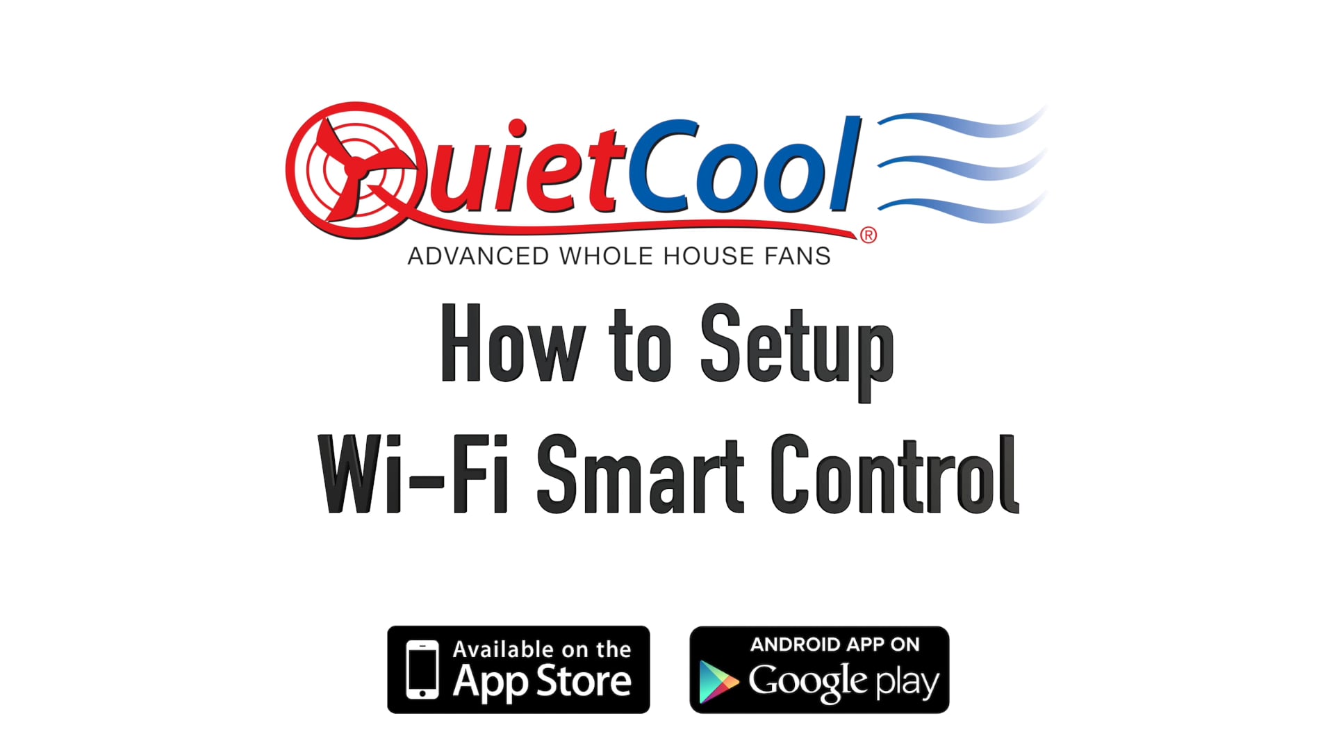 QuietCool How to Setup WiFi Smart Control on Vimeo