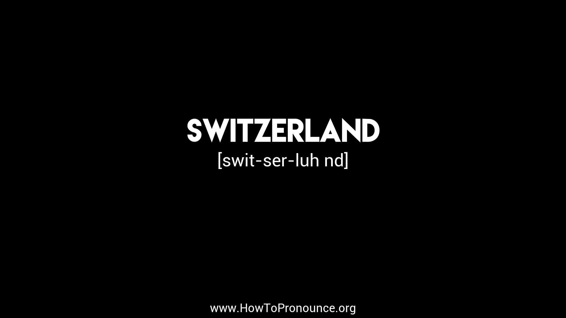 How to Pronounce "switzerland" on Vimeo