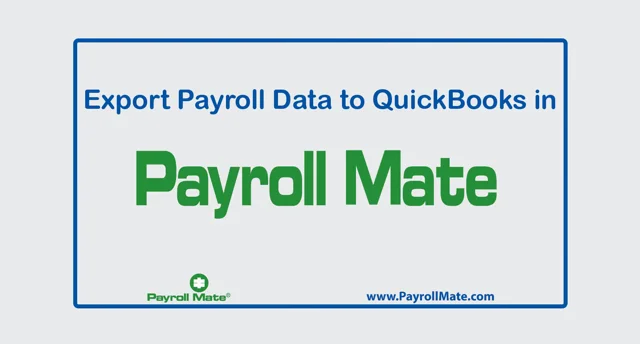 Export your QuickBooks Online Standard Payroll data
