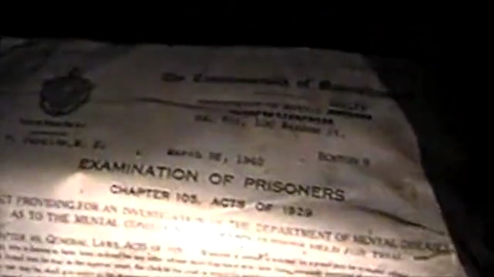 Danvers State Hospital Gray Gables and basement files 2001