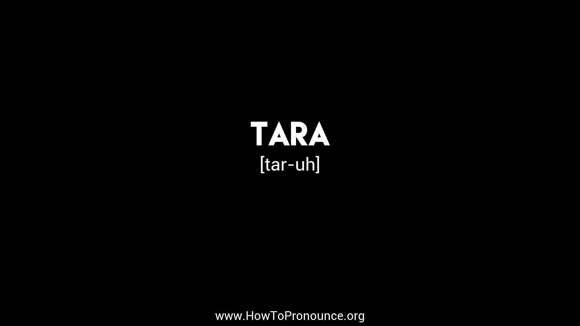 how-to-pronounce-tara-on-vimeo