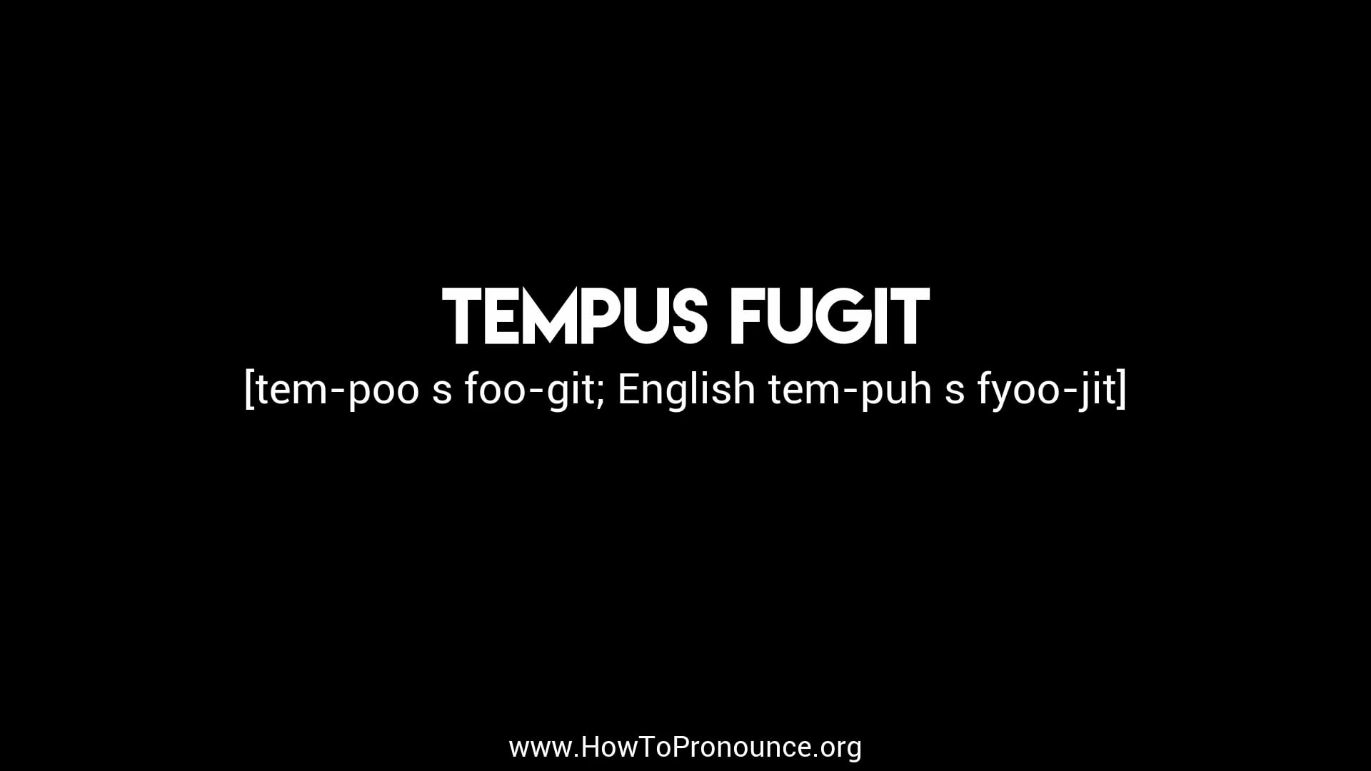 how-to-pronounce-tempus-fugit-on-vimeo