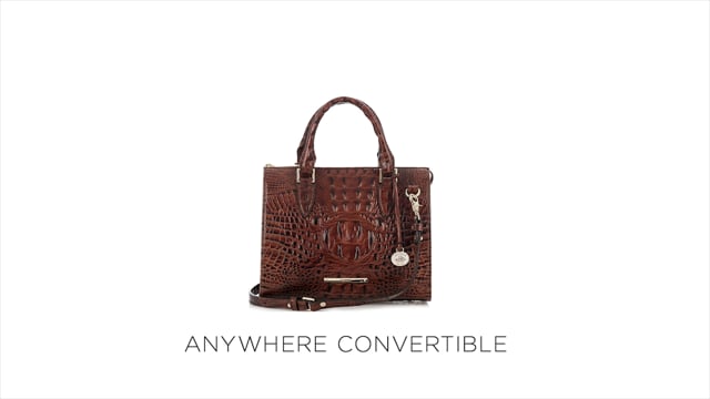 Brahmin Anywhere Convertible Melbourne Embossed Leather Satchel - Brown