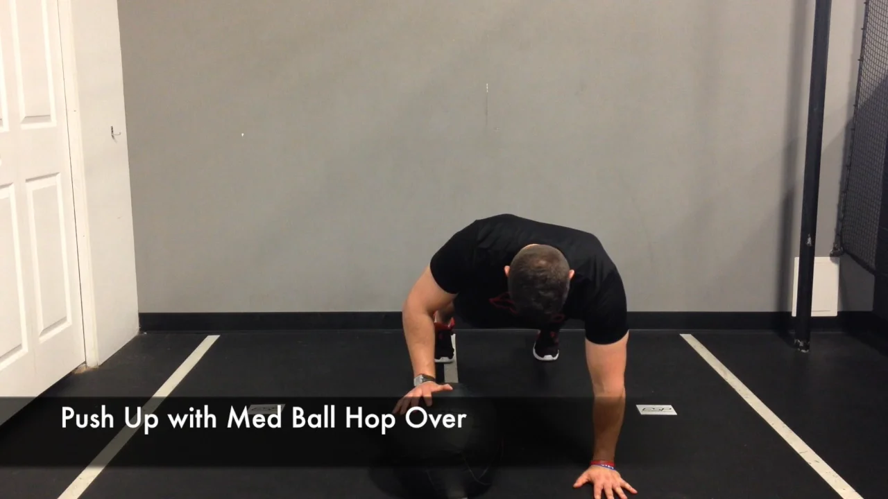 Push Up with MB Hop Over on Vimeo