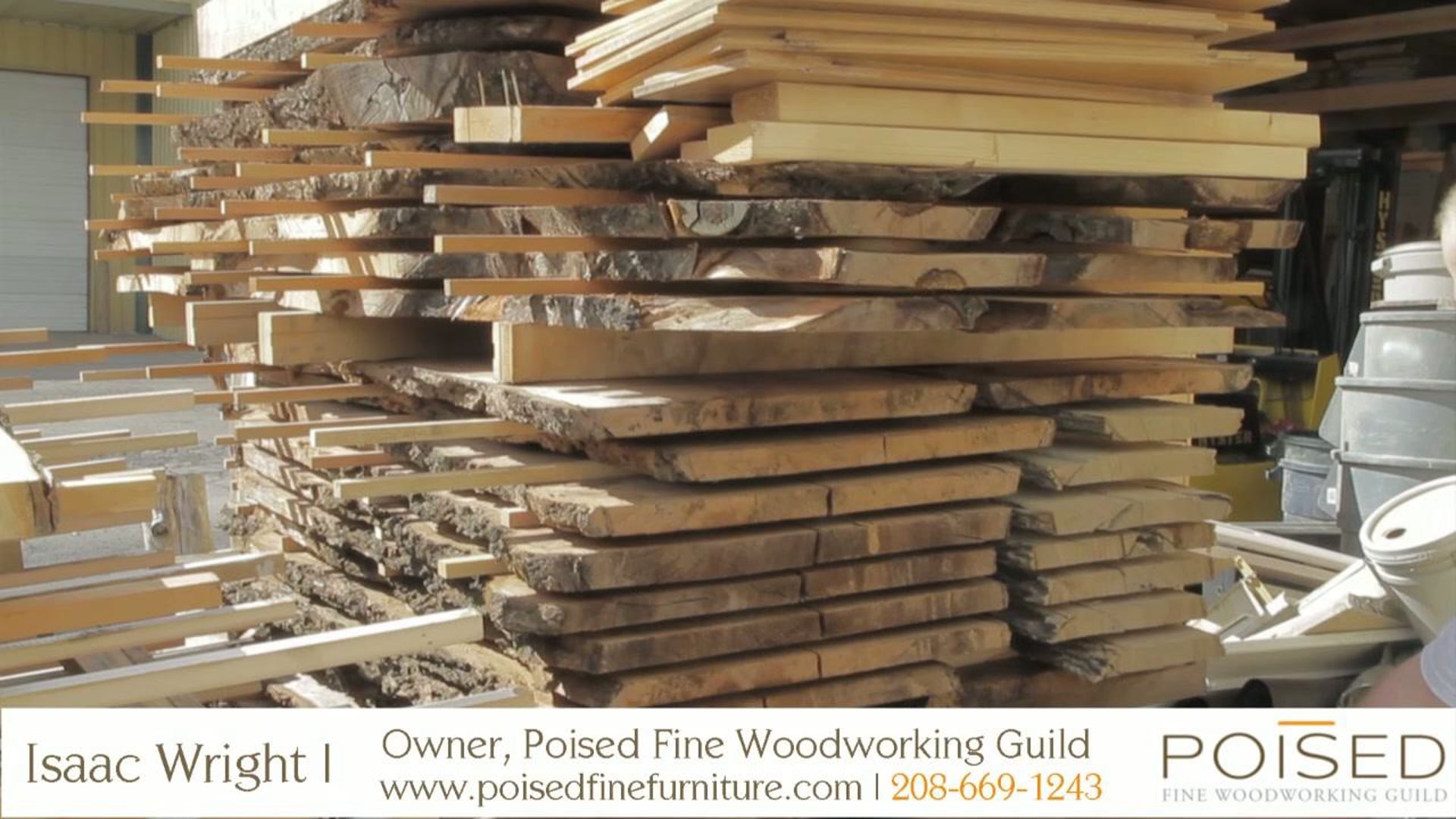 Poised | Fine Woodworking Guild, Moscow, Idaho | Owner Issac Wright on Raw Materials