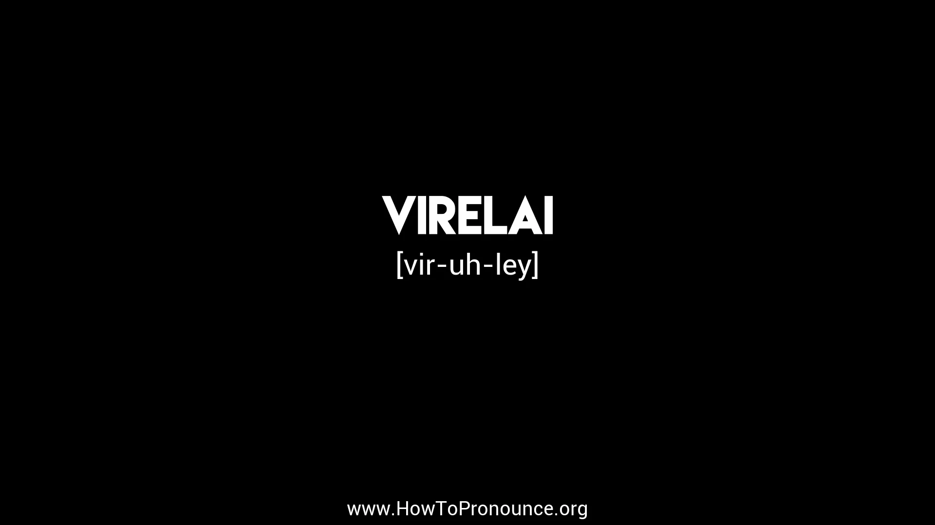 How to Pronounce virelai on Vimeo