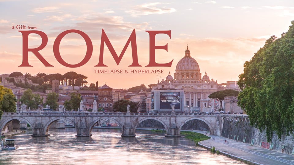 Lahja Roomasta. Timelapse ja hyperlapse. Italia. Vatikaani