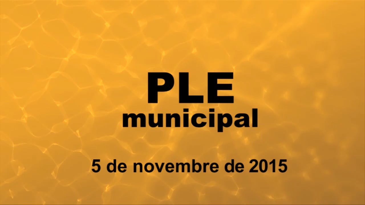 Ple municipal 5 de novembre de 2015 - punt1 i 2