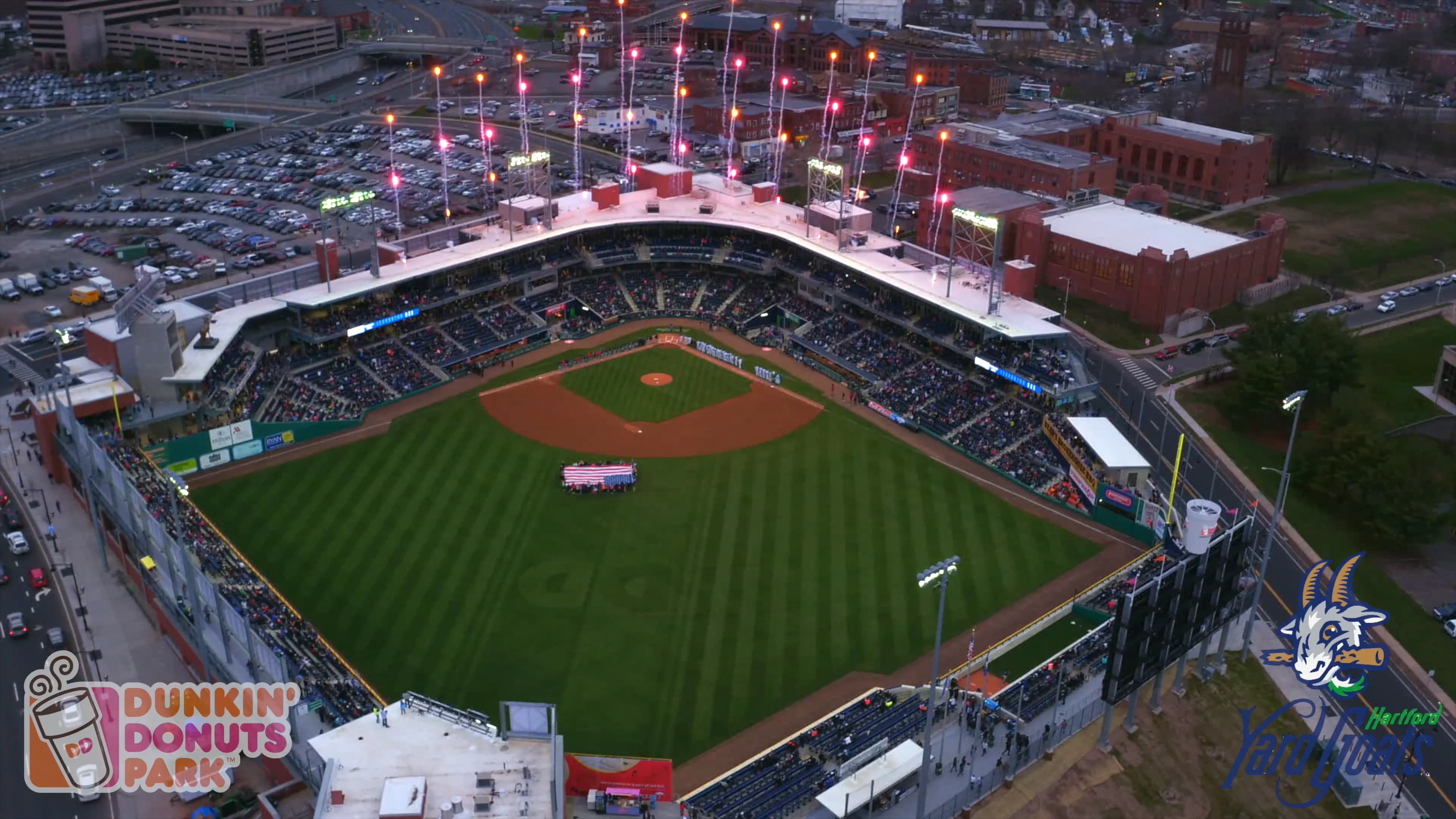 Hartford Yard Goats Opening day at Dunkin Donuts Park in Hartford CT. NY,  NYC,CT, MA, NJ Drone Photography and Video Production on Vimeo