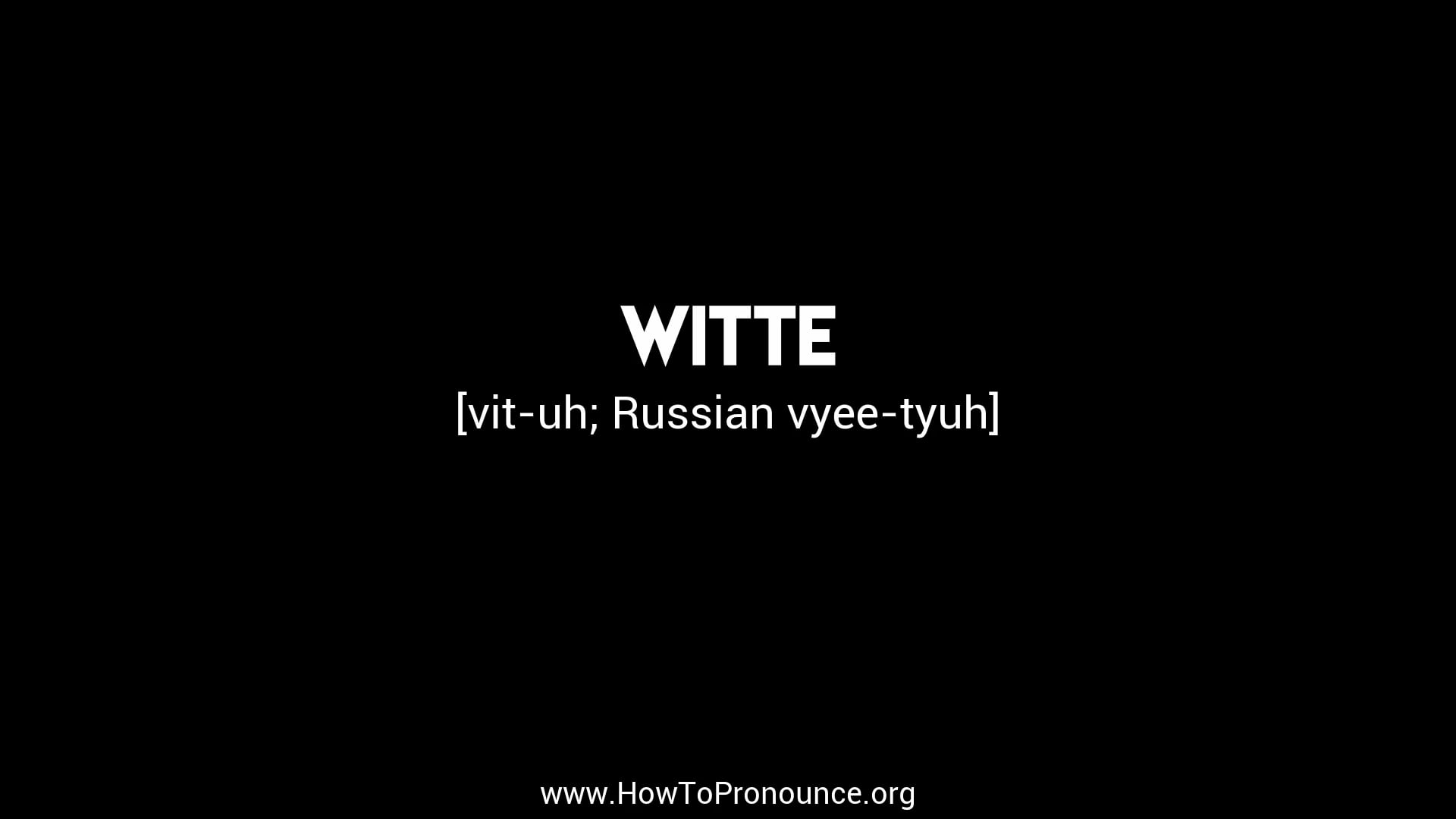 how-to-pronounce-witte-on-vimeo