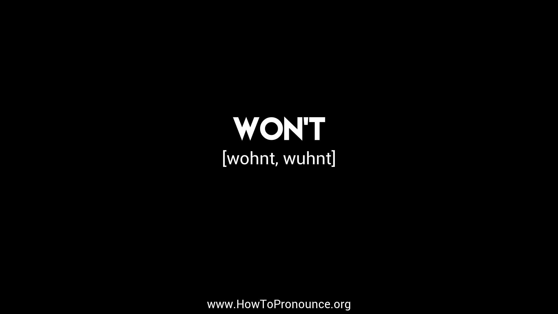 how-to-pronounce-won-t-on-vimeo