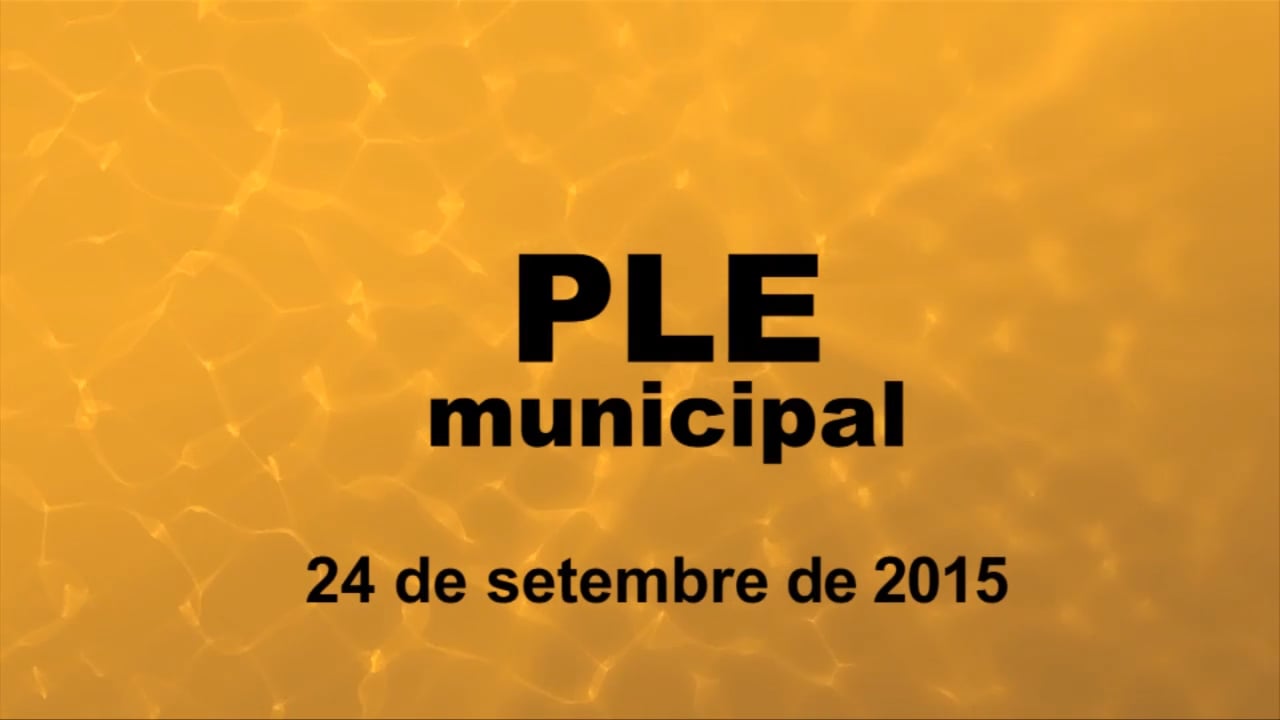 Ple municipal 24 de setembre de 2015 . punt 1 i 2
