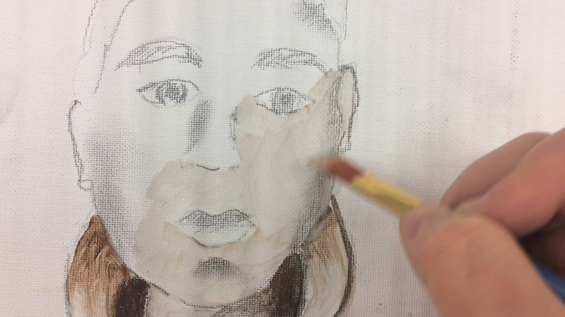 Underpainting a portrait using acrylic paint and glazing medium on Vimeo