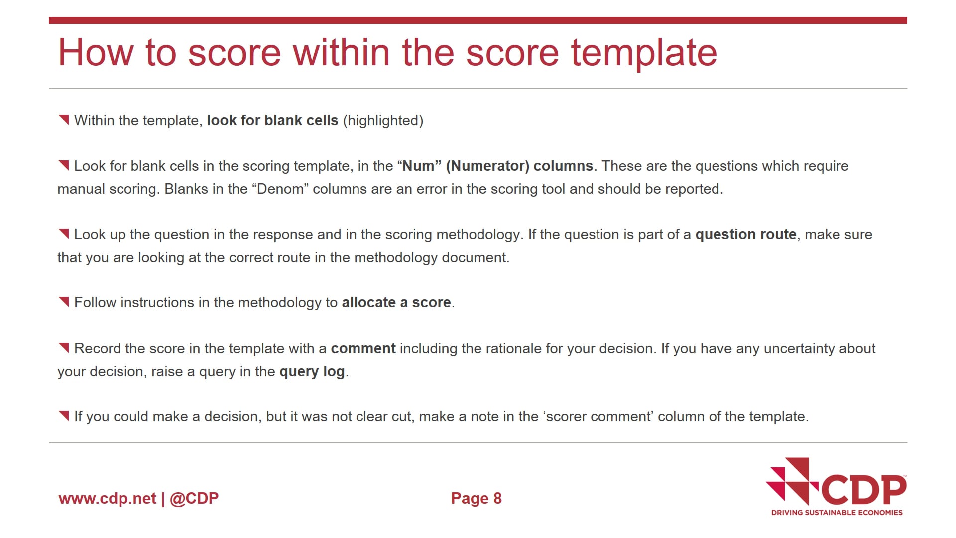 Cdp scoring overview and process on vimeo