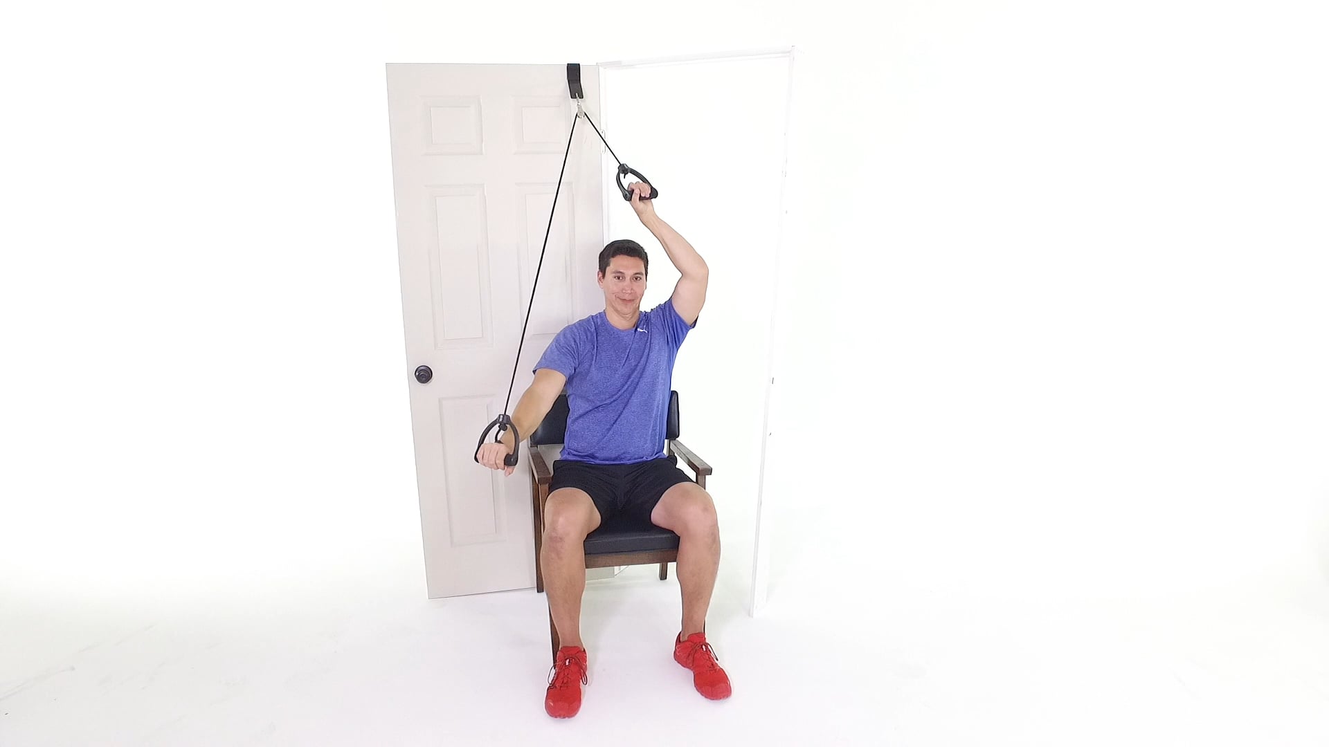 Seated Shoulder Scaption AAROM with Pulley on Vimeo