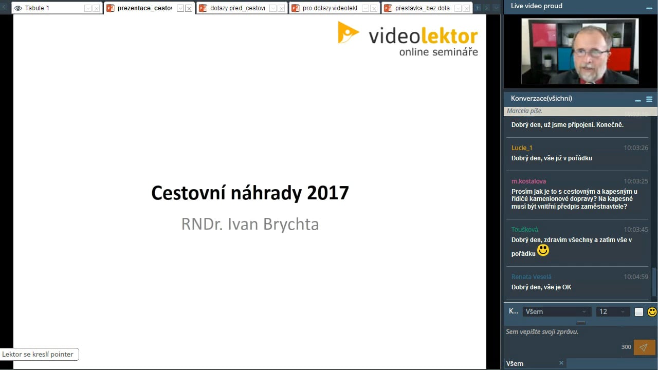 Cestovní náhrady 2017