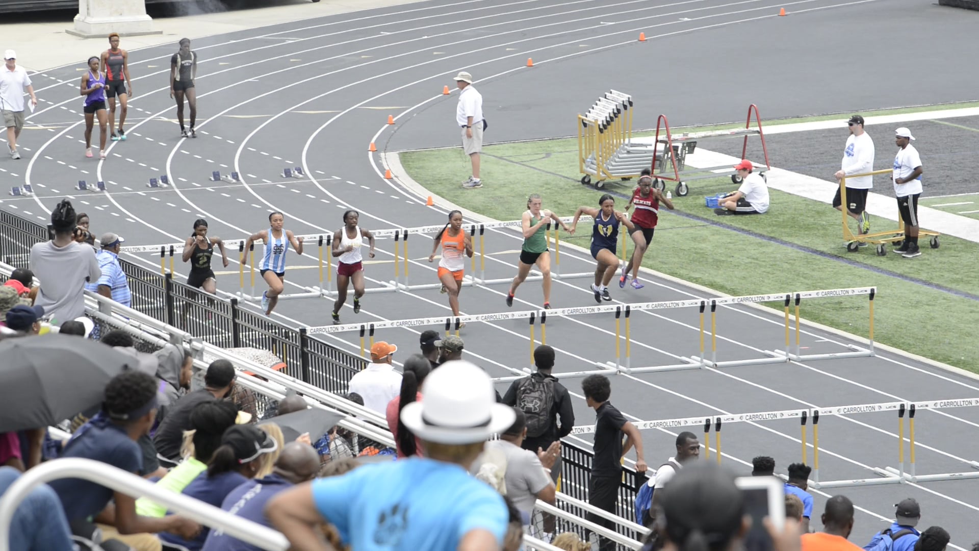 High School State Meet 5A Prelims 100m Hurdles on Vimeo
