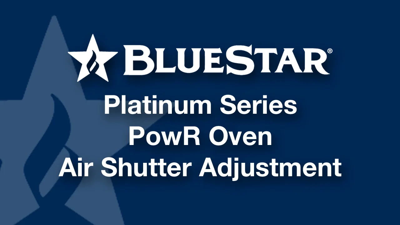 Platinum Series PowR Burner Air Shutter Adjustment
