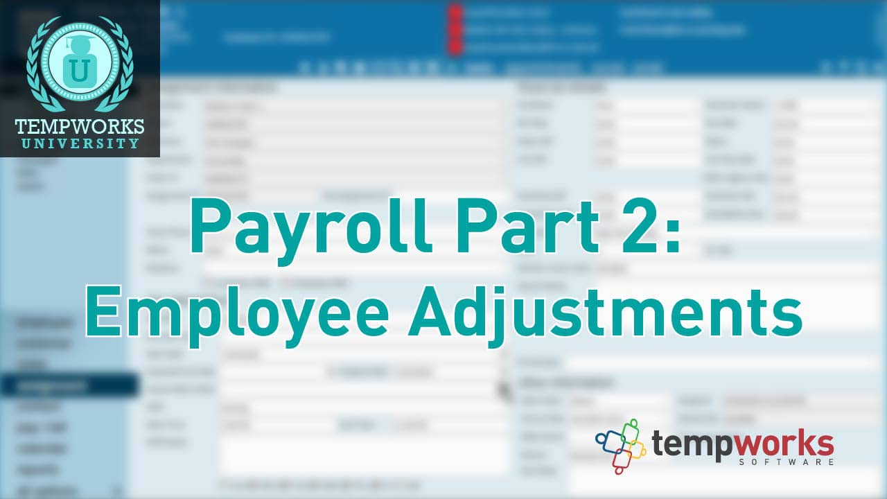 Payroll Part 2 Employee Adjustments on Vimeo