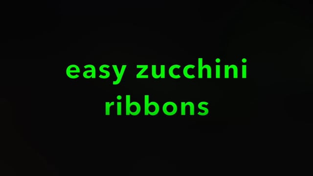Easy Zucchini Ribbons