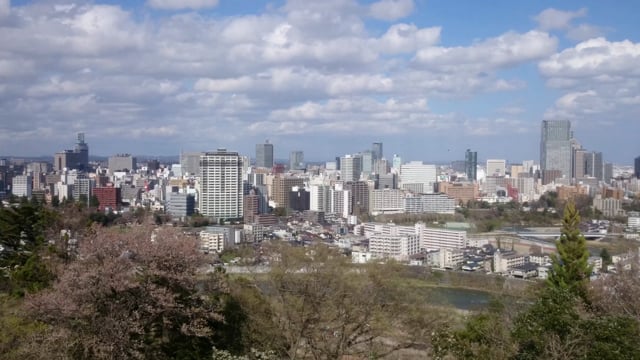 仙台市内の風景【4K UltraHD】