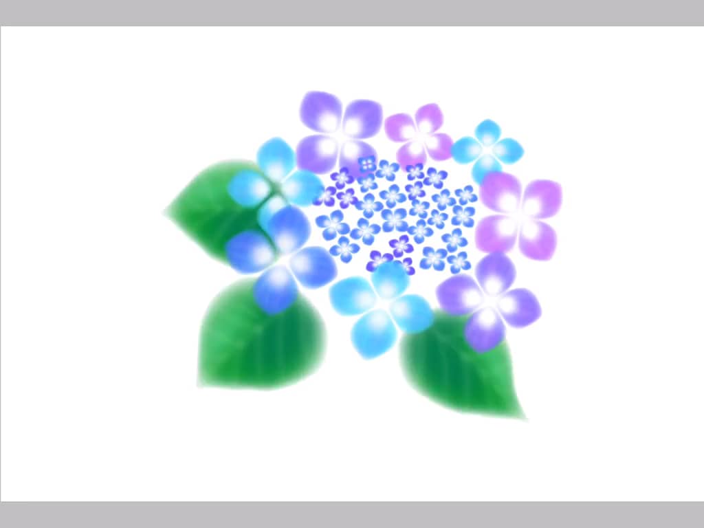 Ibispaintでガクアジサイの描き方を動画で おさんぽ工房 Flower Art
