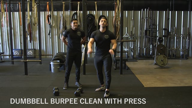 Dumbbell Burpee Clean With Press