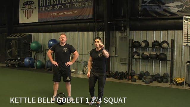 Kettle Bell Goblet 1 1-4 Squat