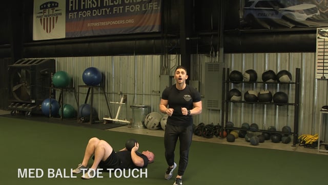 Med Ball Toe Touch