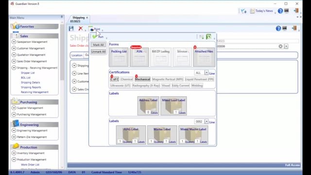 Certifications: Mechanical