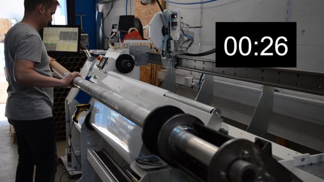 NEPATA UA1650 ADWS roll slitter rewinder speed test