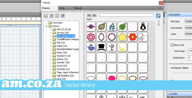 AM.CO.ZA VinylCut Craft Design and Vinyl Cutting Software Features Demonstration