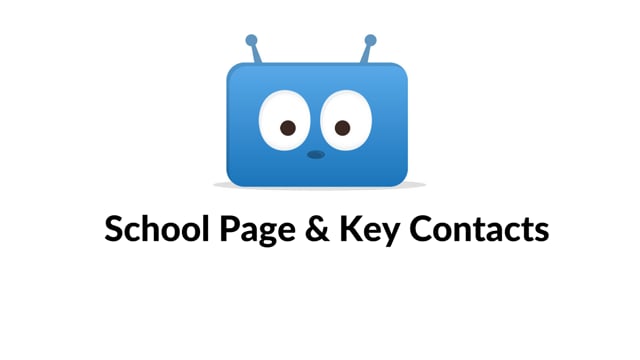 School Page and Key Contacts