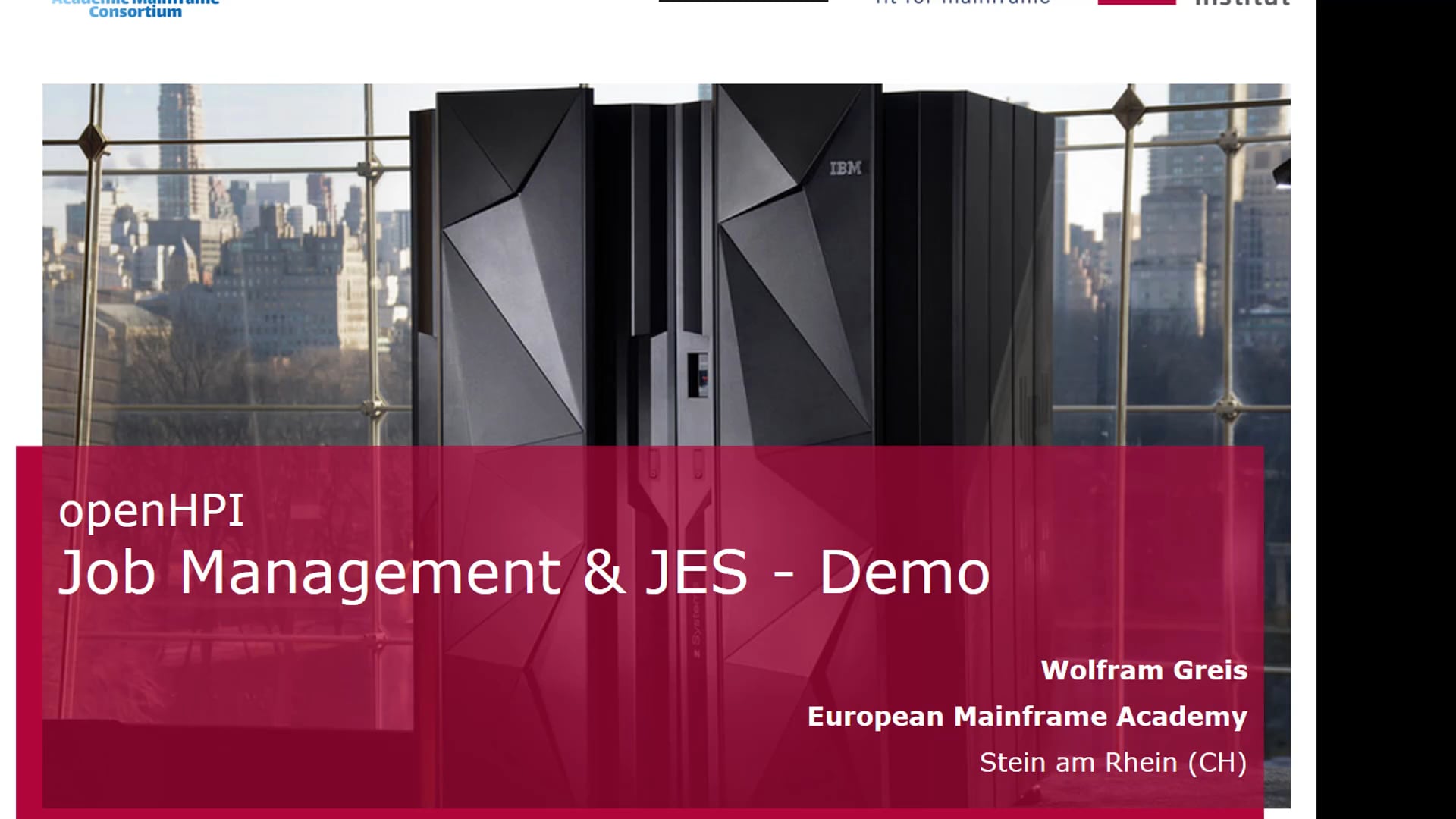 1.12 Job Management / JES Demo | Mainframes