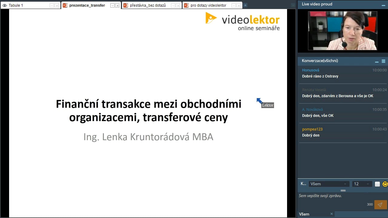 Finanční transakce mezi obchodními organizacemi, transferové ceny