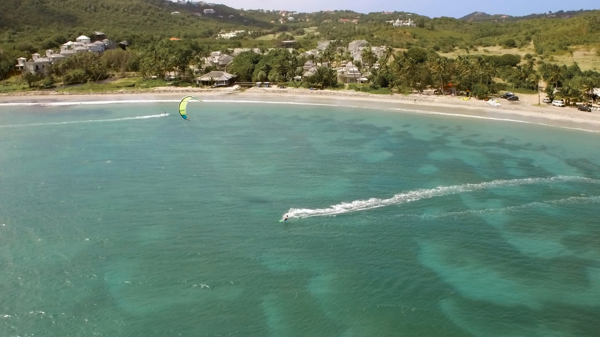 Kite Surfers St Lucia filmed by Graeme Taplin @Drone Photography