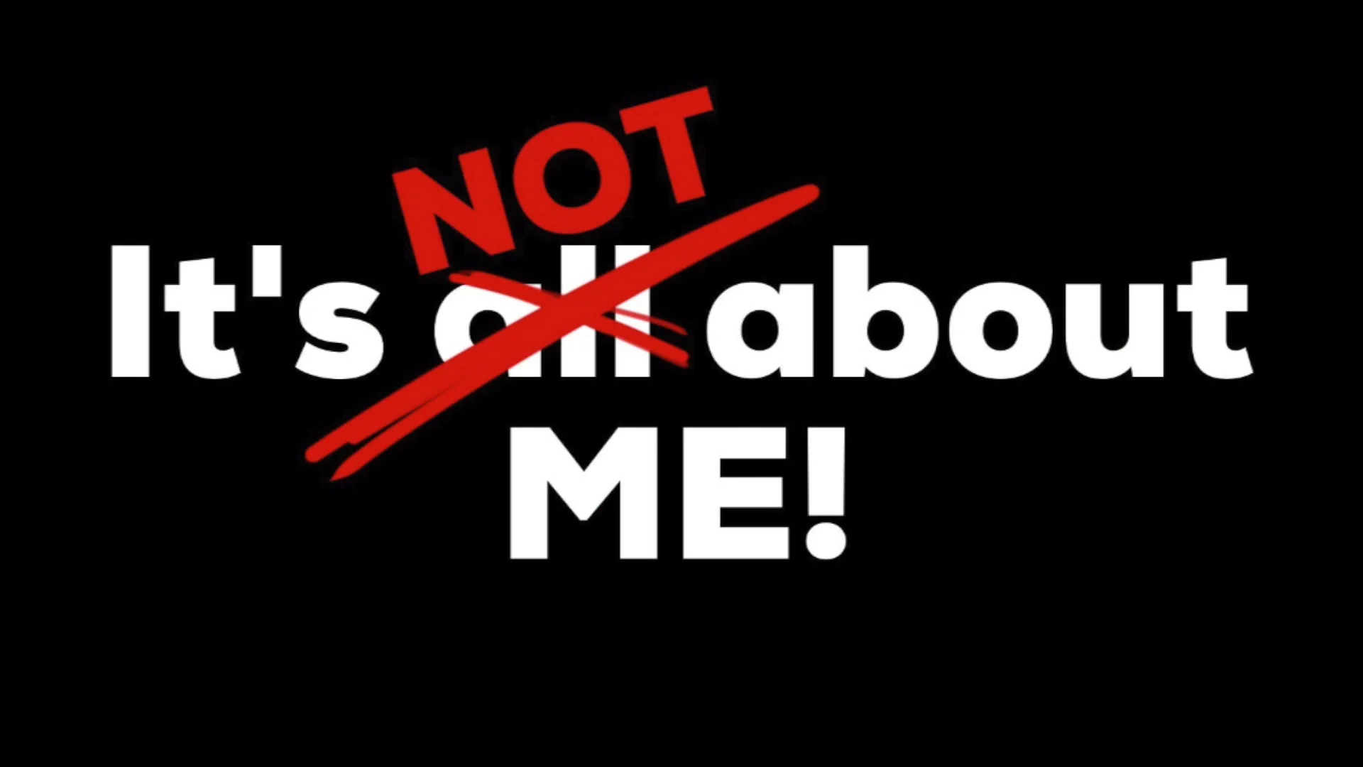 Its not about me on Vimeo