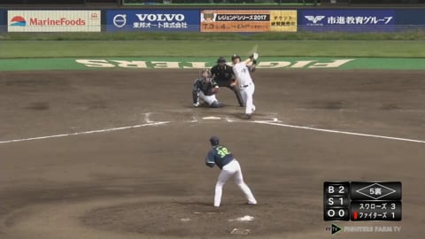 ファーム ファイターズ 宇佐美が試合に終止符を打つサヨナラホームランを打ち込む 17 9 F E ファーム 無料動画 パ リーグ Com プロ野球