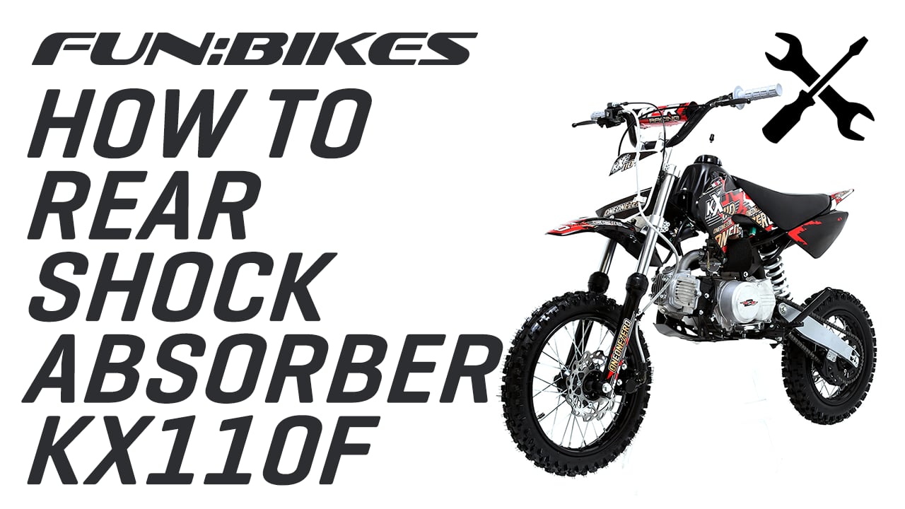 Rear Shock absorber - M2R Racing KX110F 110cc 76cm Red Pit Bike on Vimeo