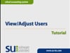 View/Adjust Users