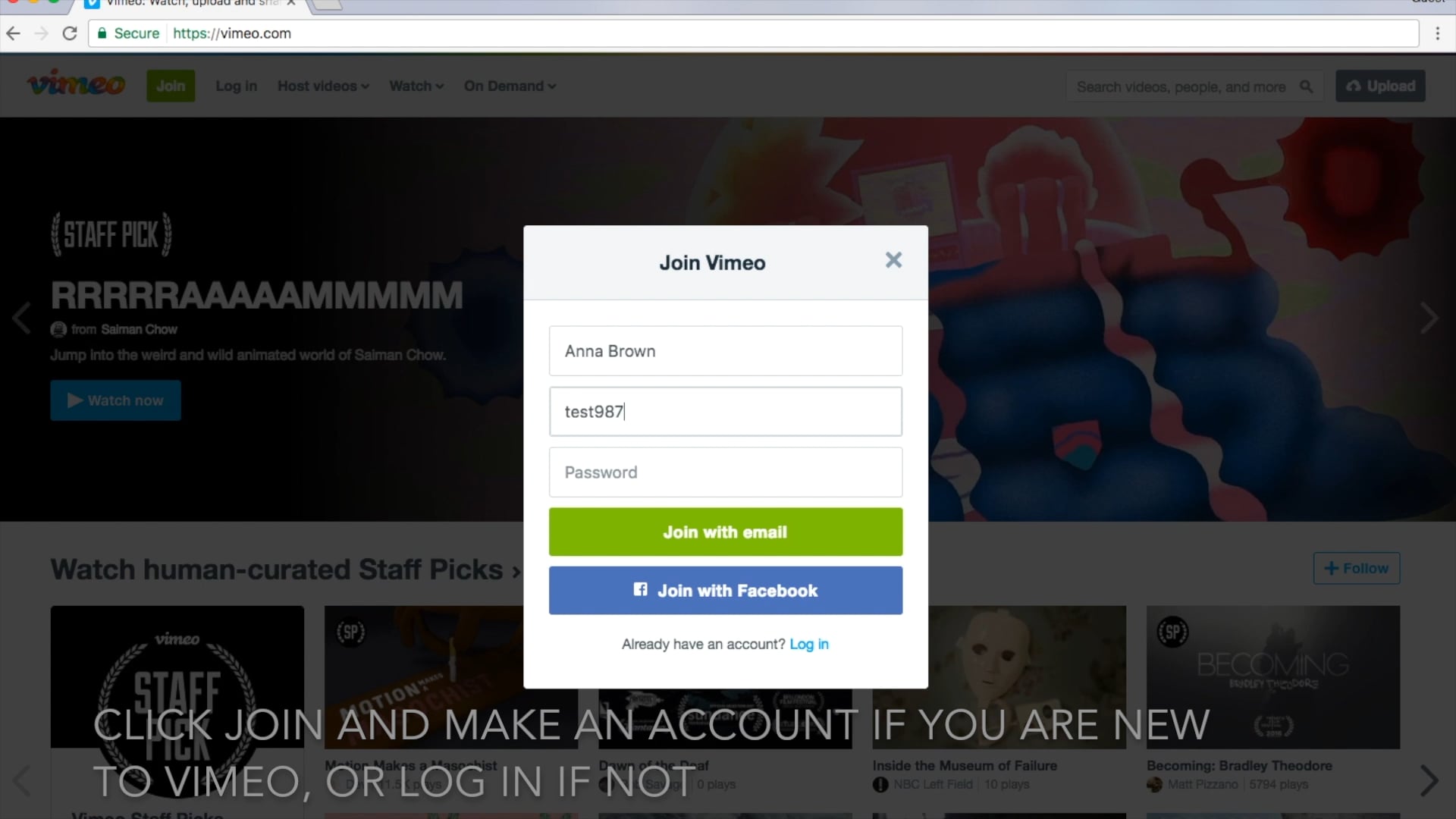 Vimeo Computer Instructions Video on Vimeo