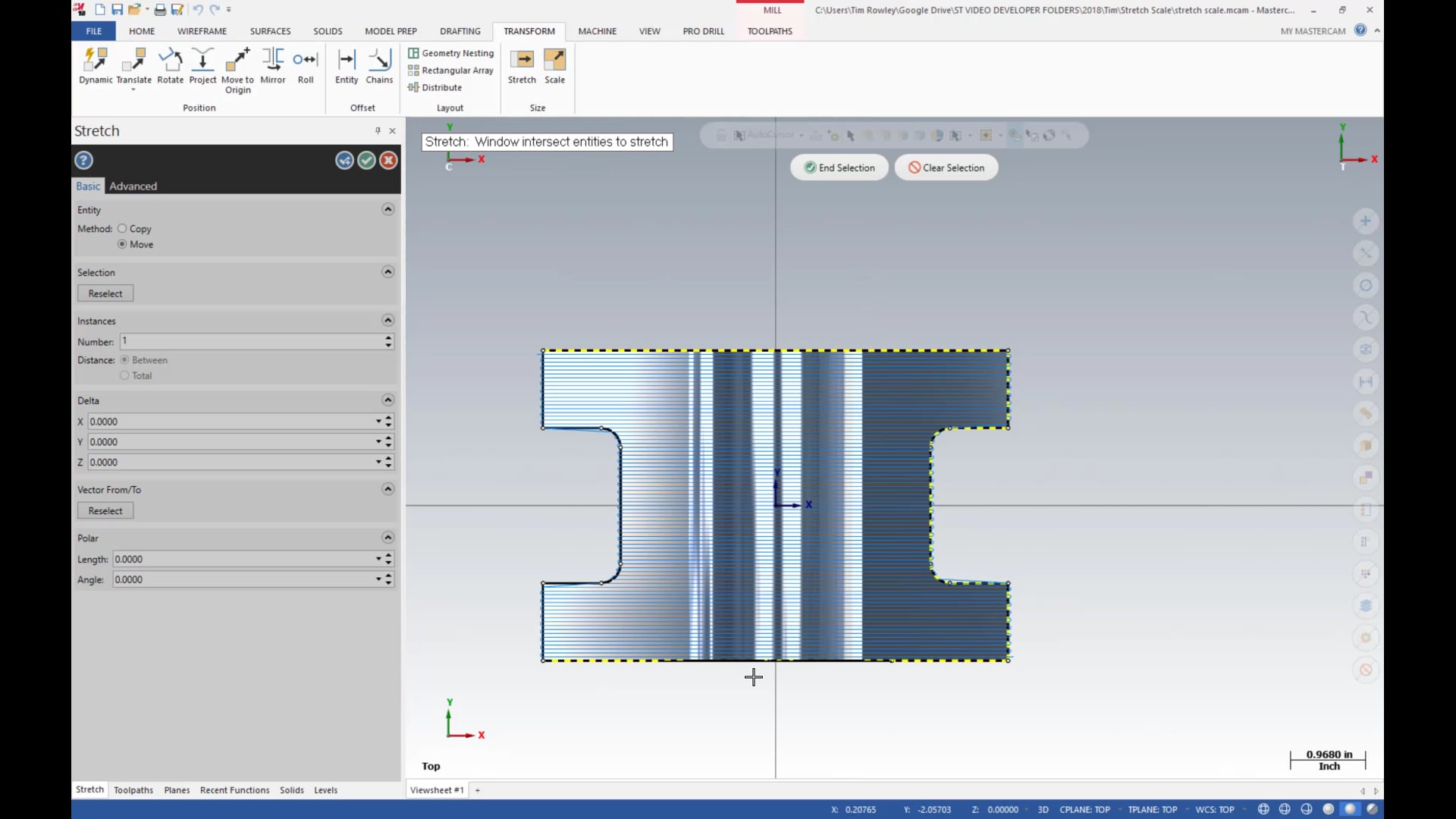 Transform Stretch and Scale