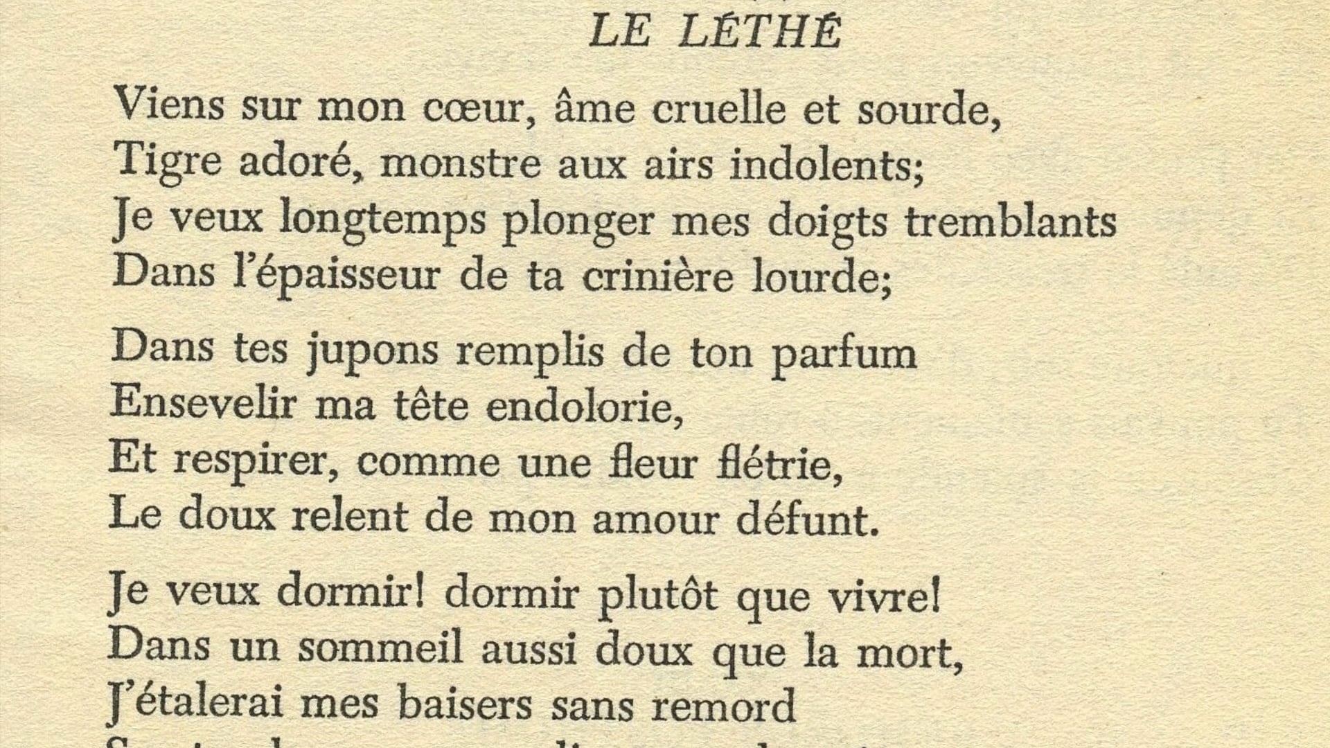 Le Léthé par Charles Baudelaire on Vimeo