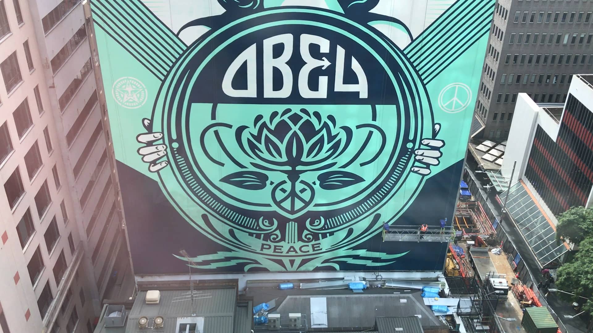 Shepard Fairey The Peace Waratah for Vivid Sydney 2017 on Vimeo