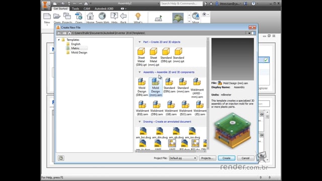 M1A2 - Introdução ao Projeto e ao Ambiente de Moldes no Inventor