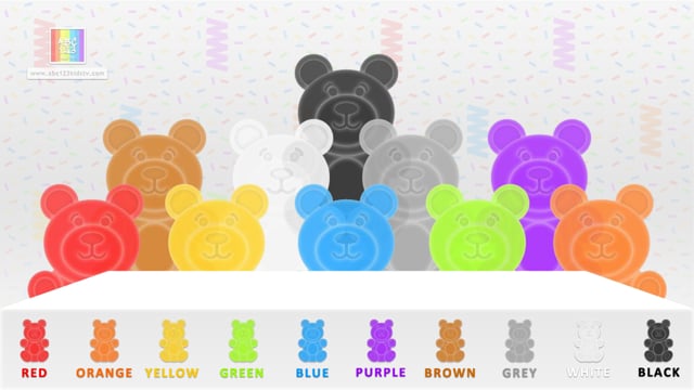 LEARN COLORS FOR KIDS WITH KIDS SONGS NURSERY RHYMES AND GUMMY BEAR IN LEARNING VIDEO FOR KIDS #1